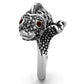 MATK1215 - High polished (no plating) Stainless Steel Ring with Top Grade Crystal  in Siam