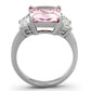 MATK1224 - High polished (no plating) Stainless Steel Ring with AAA Grade CZ  in Rose