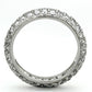 MATK1225 - High polished (no plating) Stainless Steel Ring with AAA Grade CZ  in Clear