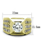 MATK1233G IP Gold(Ion Plating) Stainless Steel Ring with AAA Grade CZ in Clear
