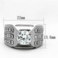 MATK1233 - High polished (no plating) Stainless Steel Ring with AAA Grade CZ  in Clear