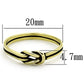 MATK1239G - IP Gold(Ion Plating) Stainless Steel Ring with No Stone