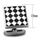 MATK1270 - High polished (no plating) Stainless Steel Cufflink with Epoxy  in Jet