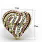 MATK1287 - IP Gold(Ion Plating) Stainless Steel Ring with Top Grade Crystal  in Light Rose