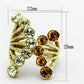 MATK1291 - IP Gold(Ion Plating) Stainless Steel Ring with Top Grade Crystal  in Multi Color