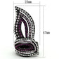 MATK1293 - IP Black(Ion Plating) Stainless Steel Ring with Top Grade Crystal  in Multi Color