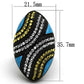 MATK1294 - IP Black(Ion Plating) Stainless Steel Ring with Top Grade Crystal  in Citrine Yellow