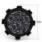 MATK1296 - IP Black(Ion Plating) Stainless Steel Ring with Top Grade Crystal  in Multi Color
