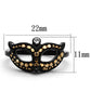 MATK1299 - IP Black(Ion Plating) Stainless Steel Ring with Top Grade Crystal  in Metallic Light Gold