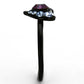 MATK1300 - IP Black(Ion Plating) Stainless Steel Ring with Top Grade Crystal  in Amethyst