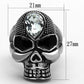 MATK1313 - High polished (no plating) Stainless Steel Ring with Top Grade Crystal  in Clear