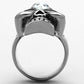 MATK1313 - High polished (no plating) Stainless Steel Ring with Top Grade Crystal  in Clear