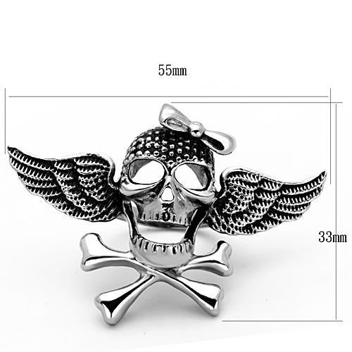 MATK1314 - High polished (no plating) Stainless Steel Ring with Epoxy  in Jet