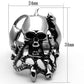 MATK1315 - High polished (no plating) Stainless Steel Ring with Epoxy  in Jet