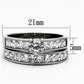 MATK1321 - High polished (no plating) Stainless Steel Ring with AAA Grade CZ  in Clear