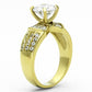 MATK1323 - IP Gold(Ion Plating) Stainless Steel Ring with AAA Grade CZ  in Clear