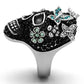 MATK1342 - High polished (no plating) Stainless Steel Ring with Top Grade Crystal  in Multi Color
