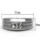 MATK1357 - High polished (no plating) Stainless Steel Ring with Top Grade Crystal  in Clear
