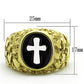 MATK1358 - Two-Tone IP Gold (Ion Plating) Stainless Steel Ring with No Stone