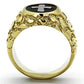 MATK1358 - Two-Tone IP Gold (Ion Plating) Stainless Steel Ring with No Stone