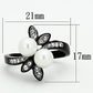 MATK1361 - Two-Tone IP Black (Ion Plating) Stainless Steel Ring with Synthetic Pearl in White