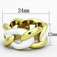 MATK1369 - IP Gold(Ion Plating) Stainless Steel Ring with Epoxy  in White