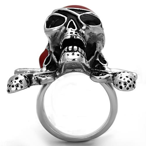 MATK1374 - High polished (no plating) Stainless Steel Ring with Epoxy  in Siam