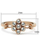 MATK1378 - IP Rose Gold(Ion Plating) Stainless Steel Ring with Top Grade Crystal  in Clear