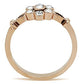 MATK1378 - IP Rose Gold(Ion Plating) Stainless Steel Ring with Top Grade Crystal  in Clear