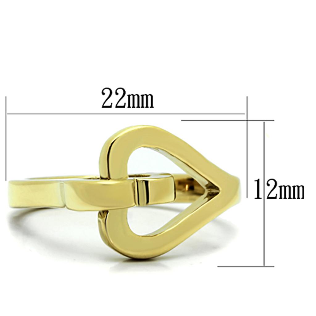 MATK1382 - IP Gold(Ion Plating) Stainless Steel Ring with No Stone