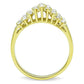 MATK1384 - IP Gold(Ion Plating) Stainless Steel Ring with Top Grade Crystal  in Clear