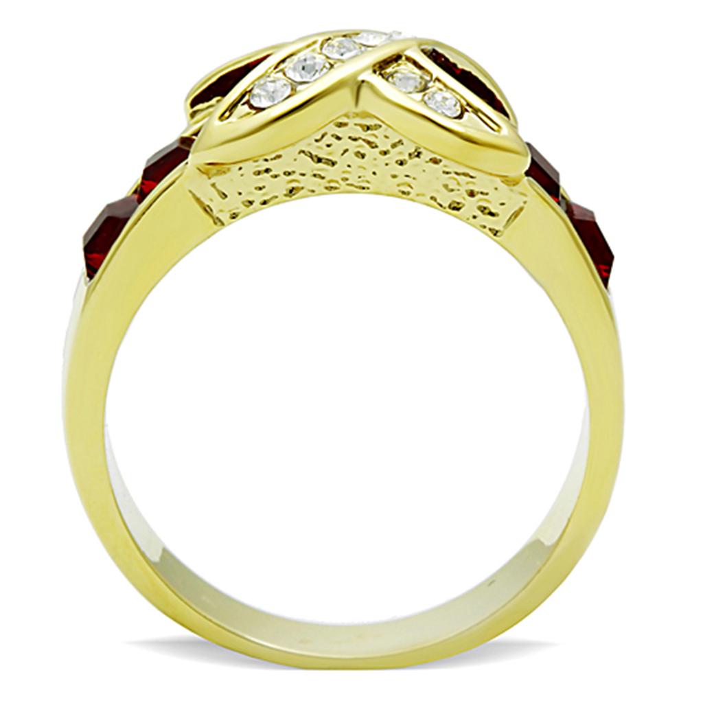 MATK1388 - IP Gold(Ion Plating) Stainless Steel Ring with Top Grade Crystal  in Siam