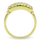MATK1389 - IP Gold(Ion Plating) Stainless Steel Ring with Top Grade Crystal  in Clear