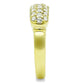MATK1389 - IP Gold(Ion Plating) Stainless Steel Ring with Top Grade Crystal  in Clear