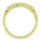 MATK1390 - IP Gold(Ion Plating) Stainless Steel Ring with Top Grade Crystal  in Clear