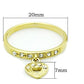 MATK1395 - IP Gold(Ion Plating) Stainless Steel Ring with Top Grade Crystal  in Clear