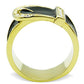 MATK1396 - IP Gold(Ion Plating) Stainless Steel Ring with Top Grade Crystal  in Clear