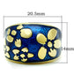 MATK1399 - IP Gold(Ion Plating) Stainless Steel Ring with Epoxy  in Capri Blue