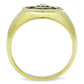 MATK1403 - IP Gold(Ion Plating) Stainless Steel Ring with Top Grade Crystal  in Clear