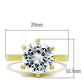 MATK1407 - IP Gold(Ion Plating) Stainless Steel Ring with AAA Grade CZ  in Clear