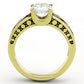 MATK1410 - IP Gold(Ion Plating) Stainless Steel Ring with AAA Grade CZ  in Clear