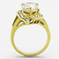 MATK1412 - IP Gold(Ion Plating) Stainless Steel Ring with AAA Grade CZ  in Clear