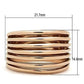 MATK1414 - IP Rose Gold(Ion Plating) Stainless Steel Ring with No Stone