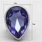MATK1426 - High polished (no plating) Stainless Steel Ring with Top Grade Crystal  in Tanzanite