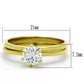 MATK1439 - IP Gold(Ion Plating) Stainless Steel Ring with AAA Grade CZ  in Clear