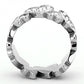 MATK1443 - High polished (no plating) Stainless Steel Ring with Top Grade Crystal  in Clear