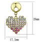 MATK1456 - IP Gold(Ion Plating) Stainless Steel Earrings with Top Grade Crystal  in Multi Color