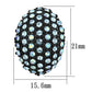 MATK1459 - IP Black(Ion Plating) Stainless Steel Earrings with Top Grade Crystal  in Aquamarine AB