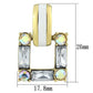 MATK1465 - IP Gold(Ion Plating) Stainless Steel Earrings with Top Grade Crystal  in Clear