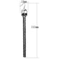 MATK1480 - Two-Tone IP Black Stainless Steel Earrings with Epoxy  in Jet